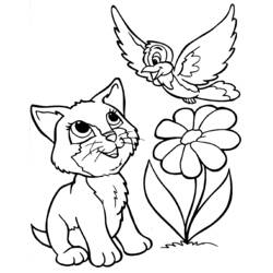 Dibujo para colorear: Kitten (Animales) #18087 - Dibujos para Colorear e Imprimir Gratis