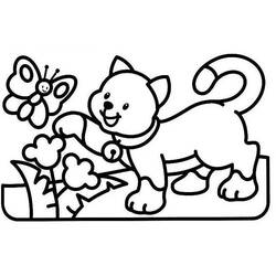 Dibujo para colorear: Kitten (Animales) #18202 - Dibujos para Colorear e Imprimir Gratis