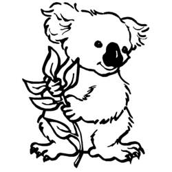 Dibujo para colorear: Koala (Animales) #9303 - Dibujos para Colorear e Imprimir Gratis