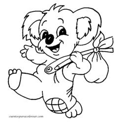 Dibujo para colorear: Koala (Animales) #9304 - Dibujos para Colorear e Imprimir Gratis