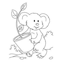 Dibujo para colorear: Koala (Animales) #9306 - Dibujos para Colorear e Imprimir Gratis
