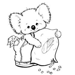 Dibujo para colorear: Koala (Animales) #9308 - Dibujos para Colorear e Imprimir Gratis