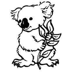 Dibujo para colorear: Koala (Animales) #9309 - Dibujos para Colorear e Imprimir Gratis