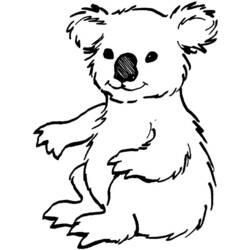 Dibujo para colorear: Koala (Animales) #9311 - Dibujos para Colorear e Imprimir Gratis