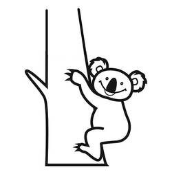 Dibujo para colorear: Koala (Animales) #9318 - Dibujos para Colorear e Imprimir Gratis
