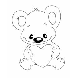Dibujo para colorear: Koala (Animales) #9321 - Dibujos para Colorear e Imprimir Gratis