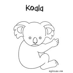 Dibujo para colorear: Koala (Animales) #9333 - Dibujos para Colorear e Imprimir Gratis