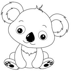 Dibujo para colorear: Koala (Animales) #9346 - Dibujos para Colorear e Imprimir Gratis