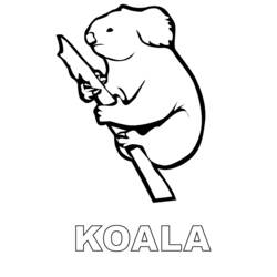 Dibujo para colorear: Koala (Animales) #9352 - Dibujos para Colorear e Imprimir Gratis