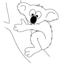 Dibujo para colorear: Koala (Animales) #9358 - Dibujos para Colorear e Imprimir Gratis