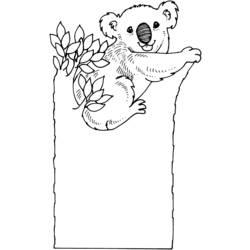 Dibujo para colorear: Koala (Animales) #9366 - Dibujos para Colorear e Imprimir Gratis