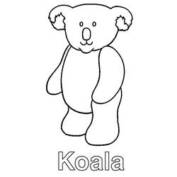 Dibujo para colorear: Koala (Animales) #9367 - Dibujos para Colorear e Imprimir Gratis