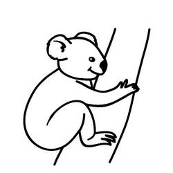 Dibujo para colorear: Koala (Animales) #9401 - Dibujos para Colorear e Imprimir Gratis