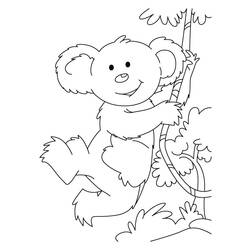 Dibujo para colorear: Koala (Animales) #9409 - Dibujos para Colorear e Imprimir Gratis