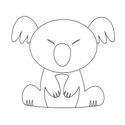 Dibujo para colorear: Koala (Animales) #9423 - Dibujos para Colorear e Imprimir Gratis