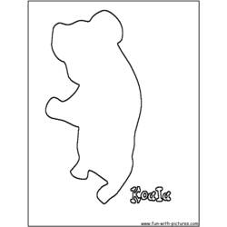 Dibujo para colorear: Koala (Animales) #9432 - Dibujos para Colorear e Imprimir Gratis