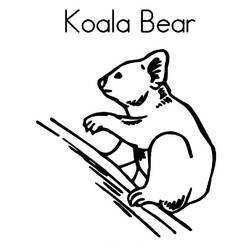 Dibujo para colorear: Koala (Animales) #9444 - Dibujos para Colorear e Imprimir Gratis