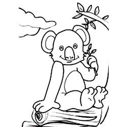 Dibujo para colorear: Koala (Animales) #9461 - Dibujos para Colorear e Imprimir Gratis