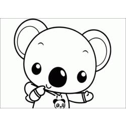 Dibujo para colorear: Koala (Animales) #9465 - Dibujos para Colorear e Imprimir Gratis