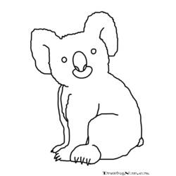 Dibujo para colorear: Koala (Animales) #9468 - Dibujos para Colorear e Imprimir Gratis