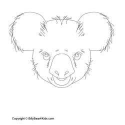 Dibujo para colorear: Koala (Animales) #9480 - Dibujos para Colorear e Imprimir Gratis