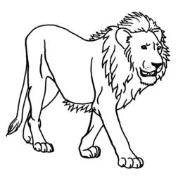 Dibujo para colorear: León (Animales) #10239 - Dibujos para Colorear e Imprimir Gratis