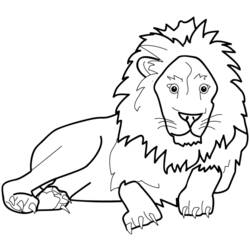 Dibujo para colorear: León (Animales) #10242 - Dibujos para Colorear e Imprimir Gratis