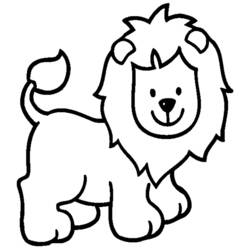 Dibujo para colorear: León (Animales) #10248 - Dibujos para Colorear e Imprimir Gratis