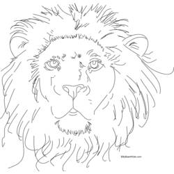 Dibujo para colorear: León (Animales) #10353 - Dibujos para Colorear e Imprimir Gratis