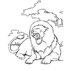 Dibujo para colorear: León (Animales) #10360 - Dibujos para Colorear e Imprimir Gratis