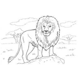 Dibujo para colorear: León (Animales) #10379 - Dibujos para Colorear e Imprimir Gratis