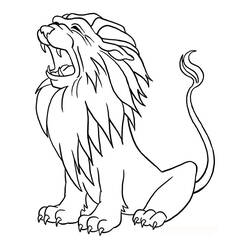 Dibujo para colorear: León (Animales) #10386 - Dibujos para Colorear e Imprimir Gratis