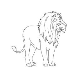 Dibujo para colorear: León (Animales) #10437 - Dibujos para Colorear e Imprimir Gratis
