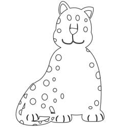 Dibujo para colorear: Leopardo (Animales) #9728 - Dibujos para Colorear e Imprimir Gratis