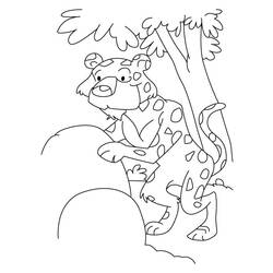Dibujo para colorear: Leopardo (Animales) #9741 - Dibujos para Colorear e Imprimir Gratis