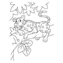 Dibujo para colorear: Leopardo (Animales) #9744 - Dibujos para Colorear e Imprimir Gratis