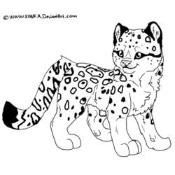 Dibujo para colorear: Leopardo (Animales) #9750 - Dibujos para Colorear e Imprimir Gratis