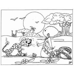 Dibujo para colorear: Leopardo (Animales) #9784 - Dibujos para Colorear e Imprimir Gratis