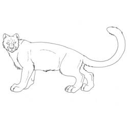 Dibujo para colorear: Leopardo (Animales) #9812 - Dibujos para Colorear e Imprimir Gratis