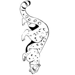 Dibujo para colorear: Leopardo (Animales) #9823 - Dibujos para Colorear e Imprimir Gratis