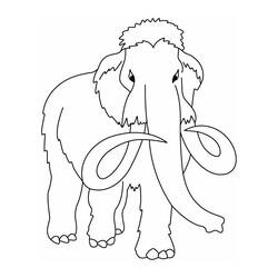 Dibujo para colorear: Mamut (Animales) #19200 - Dibujos para Colorear e Imprimir Gratis
