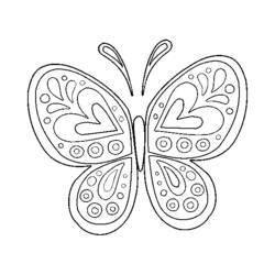 Dibujo para colorear: Mariposa (Animales) #15778 - Dibujos para Colorear e Imprimir Gratis