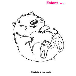 Dibujo para colorear: Marmota (Animales) #10893 - Dibujos para Colorear e Imprimir Gratis