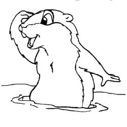 Dibujo para colorear: Marmota (Animales) #10896 - Dibujos para Colorear e Imprimir Gratis