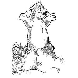 Dibujo para colorear: Marmota (Animales) #10963 - Dibujos para Colorear e Imprimir Gratis
