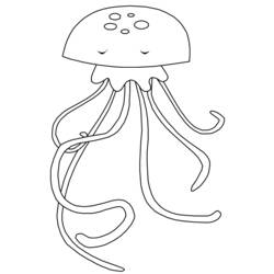 Dibujo para colorear: Medusa (Animales) #20398 - Dibujos para Colorear e Imprimir Gratis