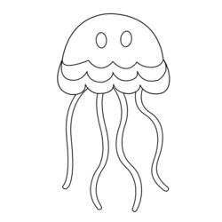 Dibujo para colorear: Medusa (Animales) #20415 - Dibujos para Colorear e Imprimir Gratis