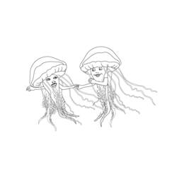 Dibujo para colorear: Medusa (Animales) #20467 - Dibujos para Colorear e Imprimir Gratis