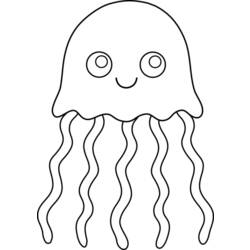 Dibujo para colorear: Medusa (Animales) #20534 - Dibujos para Colorear e Imprimir Gratis