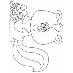 Dibujo para colorear: Mofeta (Animales) #11191 - Dibujos para Colorear e Imprimir Gratis
